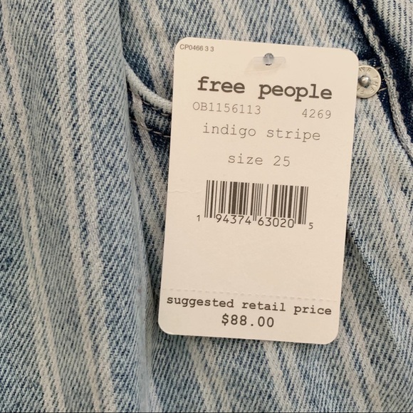 Free People High-rise Denim Shorts Size 25 - Picture 3 of 3